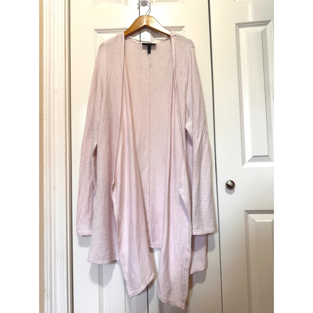 Lane Bryant Ribbed Open Front Cardigan Pink Cozy Plus Size 18 20